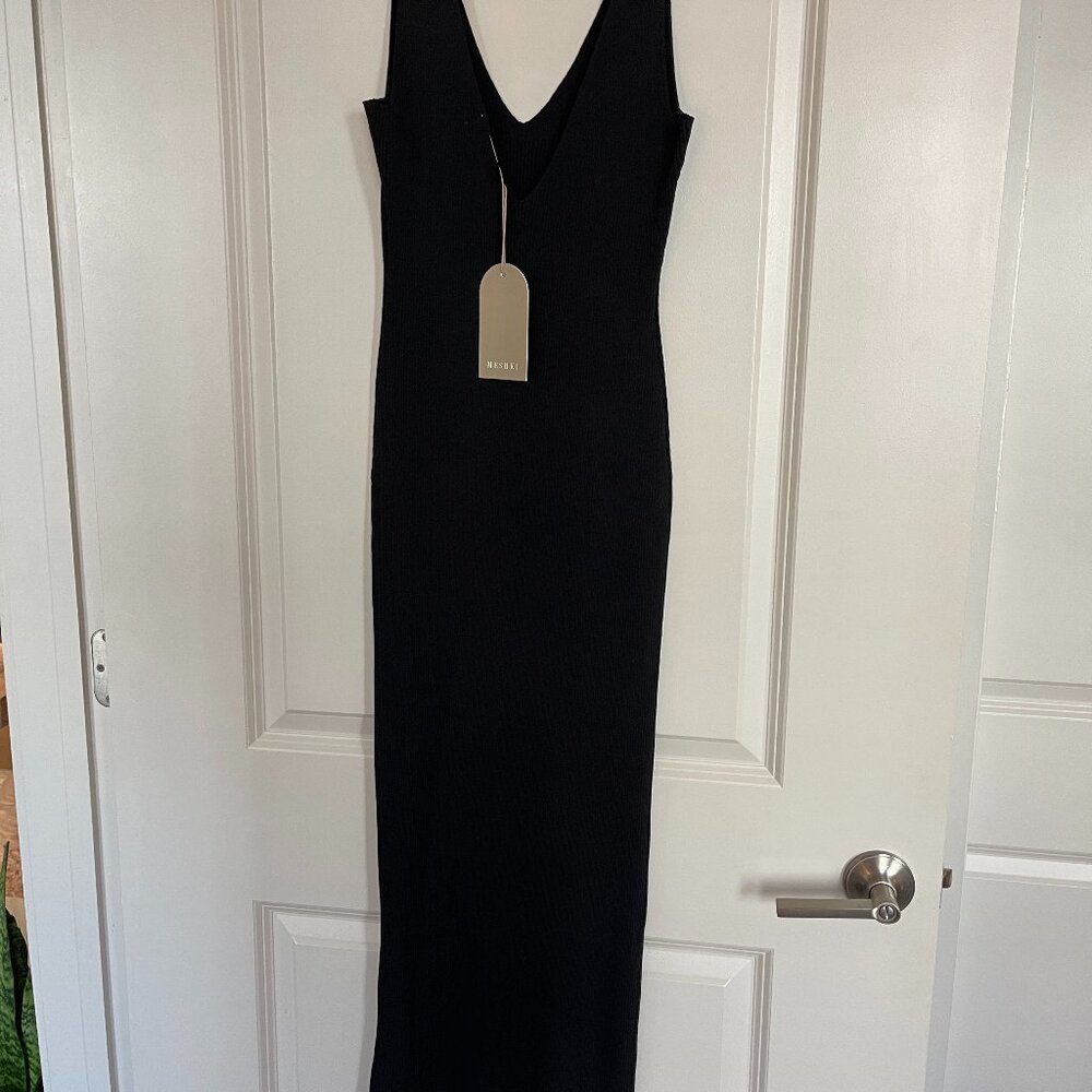 Meshki Form-Fitting Little Black Dress - Large - Picture 8 of 10